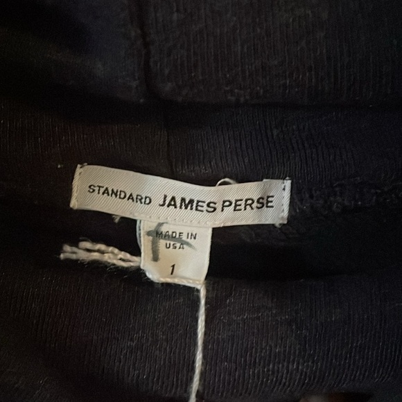 James Perse Cowlneck Short Sleeve Boxy Sweatshirt size M dark gray - Picture 2 of 4